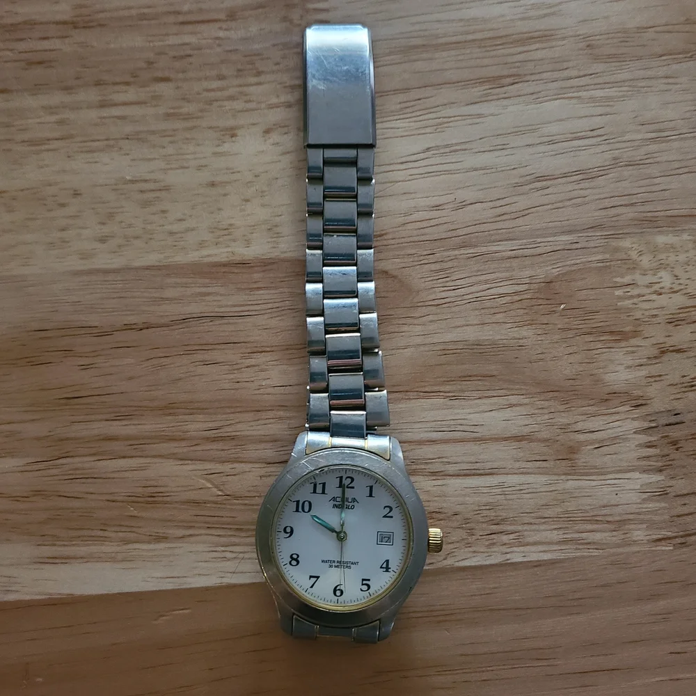 Acqua Indiglo Men's Two-Tone Watch Stainless Steel  Band